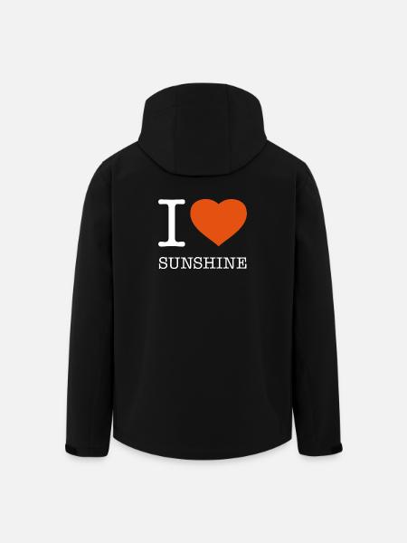 I LOVE SUNSHINE Sun - Men’s Recycled Softshell Jacket by Stanley/Stella - black