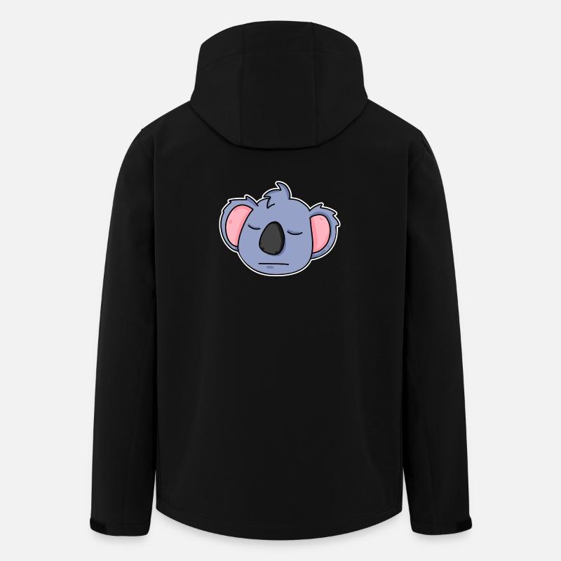 Koala Head Animal Tired - Men’s Recycled Softshell Jacket by Stanley/Stella - black