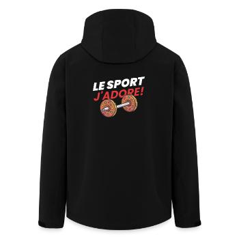 Donut Sport - Men’s Recycled Softshell Jacket by Stanley/Stella - black - Back - AI Model Male 185 light (185cm)