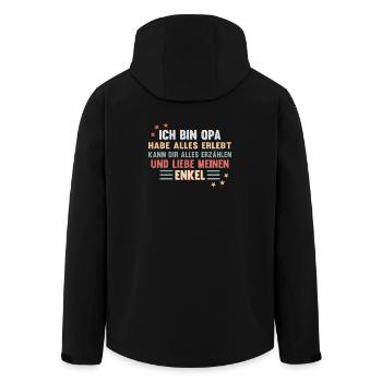 Ich bin Opa und liebe meinen Enkel - Recycelte Männer Softshell-Jacke von Stanley/Stella - Schwarz - Hinten - AI Model Male 185 light (185cm)