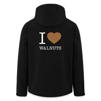 I LOVE WALNUTS - Recycelte Männer Softshell-Jacke von Stanley/Stella - Schwarz - Hinten - AI Model Male 185 light (185cm)