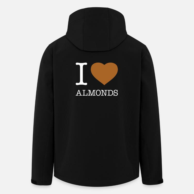 I LOVE ALMONDS - Recycelte Männer Softshell-Jacke von Stanley/Stella - Schwarz