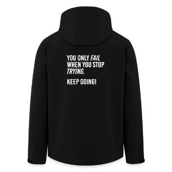 Keep going - Recycelte Männer Softshell-Jacke von Stanley/Stella - Schwarz - Hinten - AI Model Male 185 light (185cm)