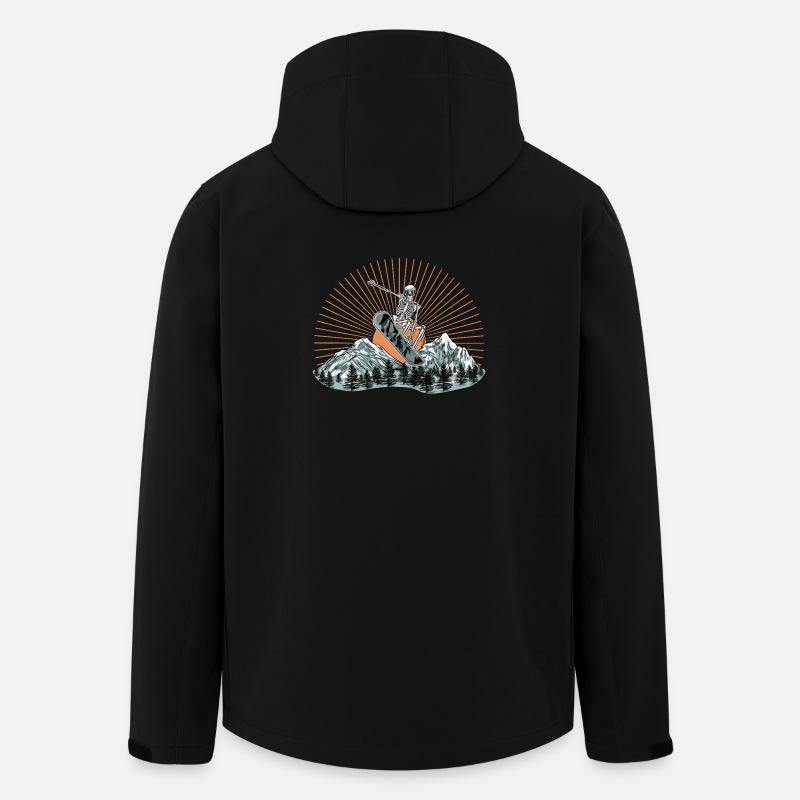 Kallio Surf Skeleton Design - Men’s Recycled Softshell Jacket by Stanley/Stella - black