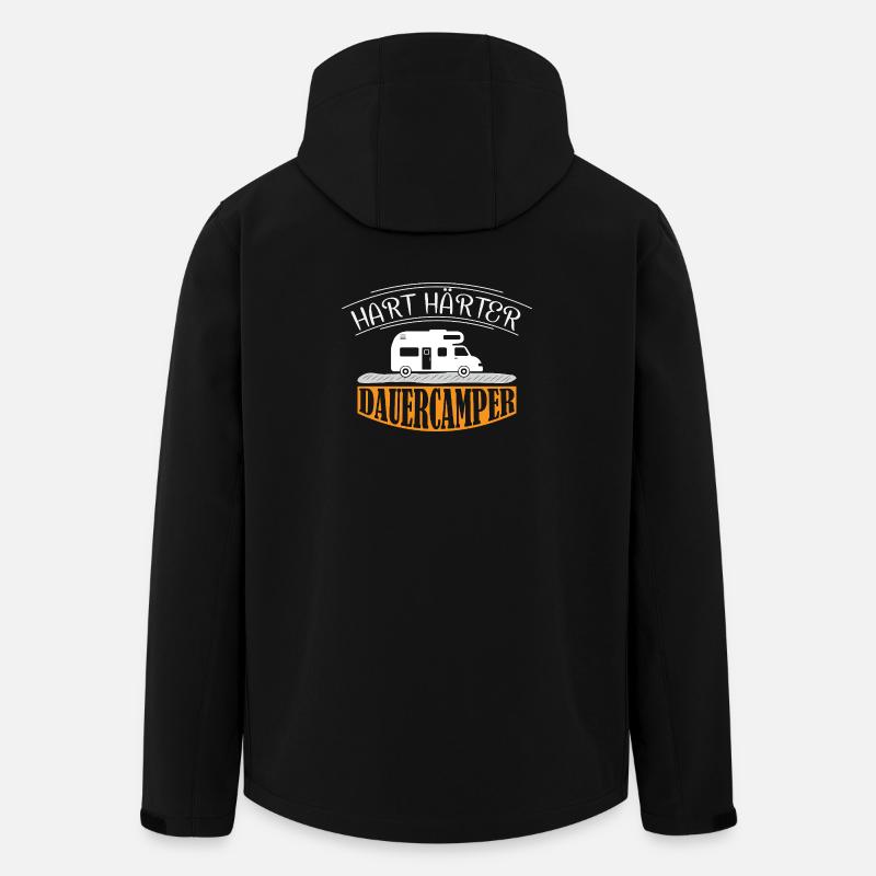 Camper Camping Wohnwagen Spruch - Recycelte Männer Softshell-Jacke von Stanley/Stella - Schwarz