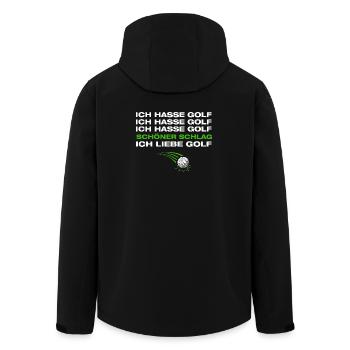 Ich liebe Golf Golfer Golfen - Recycelte Männer Softshell-Jacke von Stanley/Stella - Schwarz - Hinten - AI Model Male 185 light (185cm)
