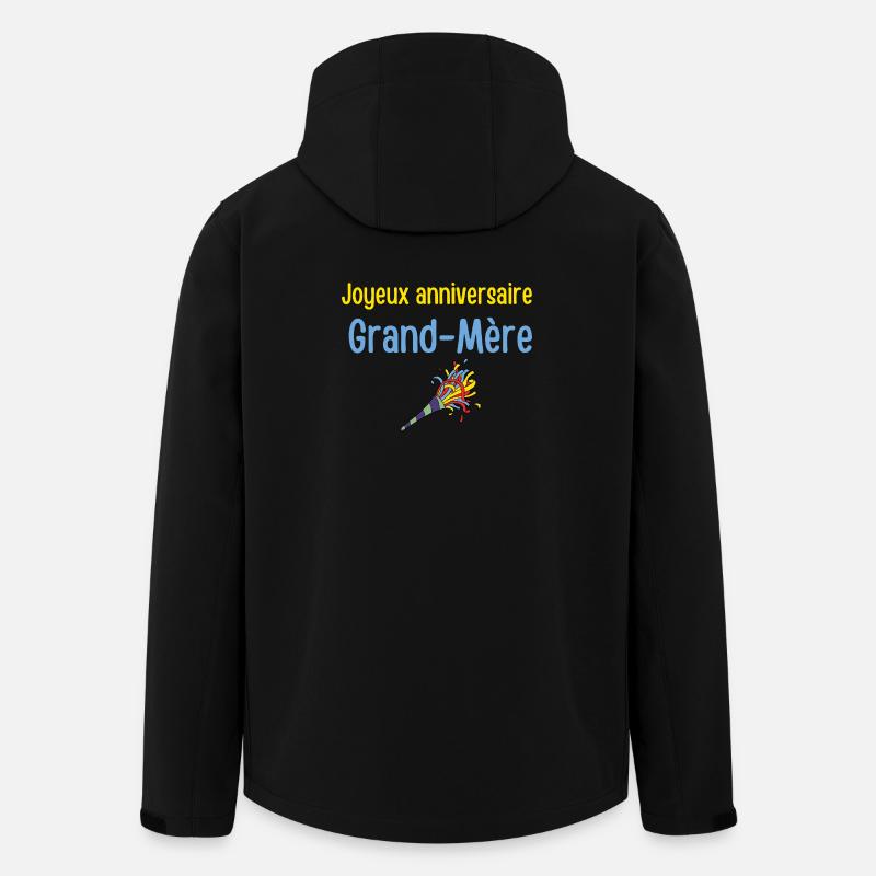 Joyeux anniversaire Grandmere - Veste softshell homme en polyester recyclé Stanley/Stella - noir