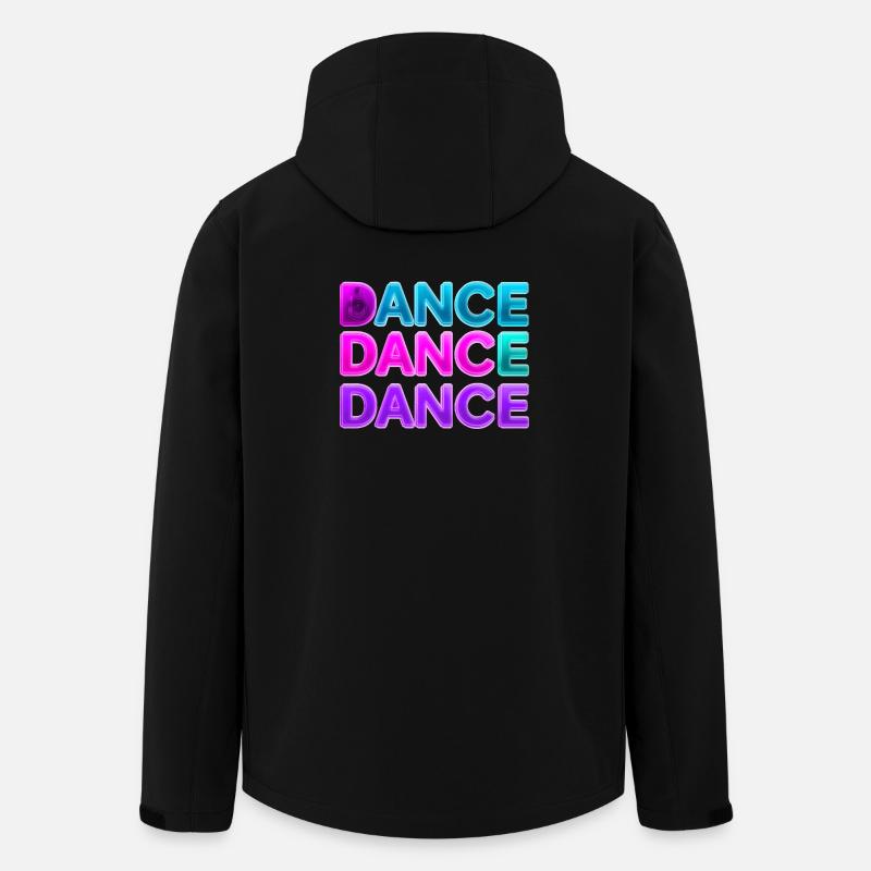 DANCE DANCE DANCE – Neon 80s with speakers - Men’s Recycled Softshell Jacket by Stanley/Stella - black