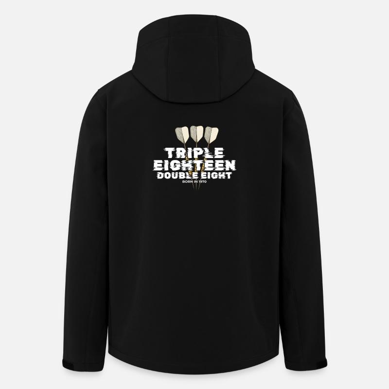 Jahrgang 1970 Darts Checkout - Recycelte Männer Softshell-Jacke von Stanley/Stella - Schwarz