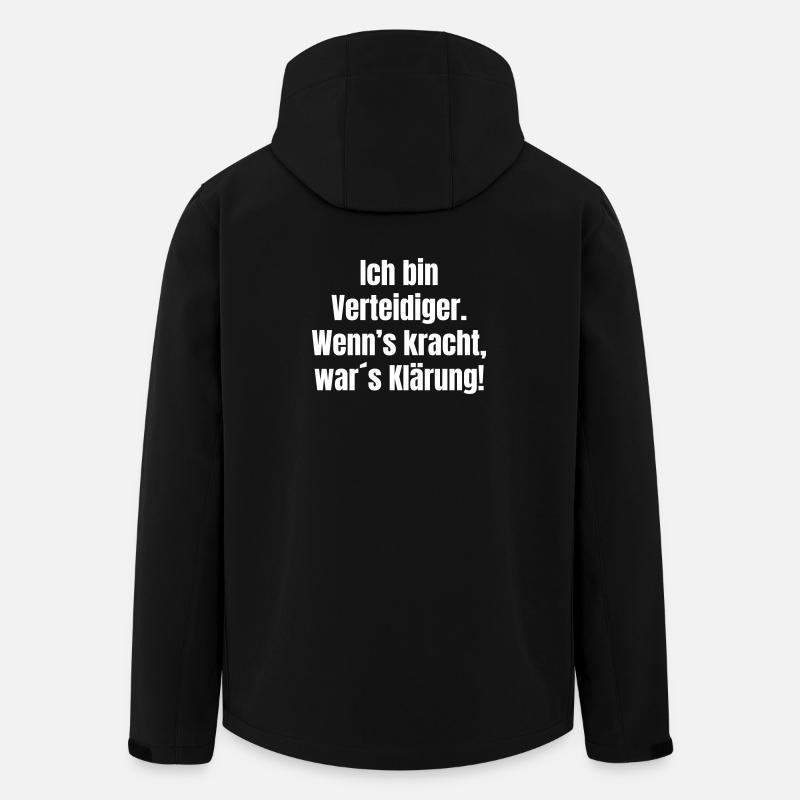 Ich bin Verteidiger Klärung mit Krach - Recycelte Männer Softshell-Jacke von Stanley/Stella - Schwarz