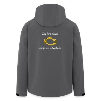 Auto Spruch lustig Motorlampe Kfz  - Recycelte Männer Softshell-Jacke von Stanley/Stella - Schwarz - Hinten - AI Model Male 185 light (185cm)