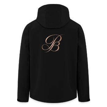 P&B, le logo de la marque Paresseux & Bougon - Veste softshell homme en polyester recyclé Stanley/Stella - noir - Dos - AI Model Male 185 light (185cm)