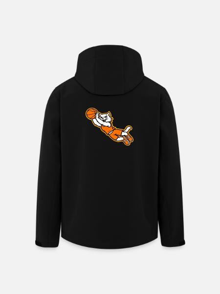 Wildcat-Basketball Flying Dunk Maskottchen - Recycelte Männer Softshell-Jacke von Stanley/Stella - Schwarz