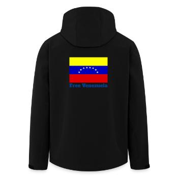 Venezuela, liberté, Caracas, Amérique du sud - Veste softshell homme en polyester recyclé Stanley/Stella - noir - Dos - AI Model Male 185 light (185cm)