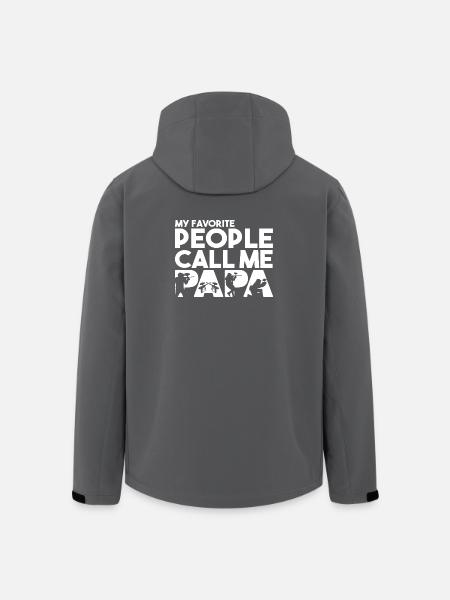 Favorite People Call Me Papa Paintball Dad - Men’s Recycled Softshell Jacket by Stanley/Stella - black