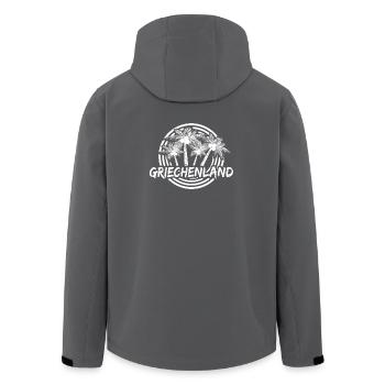 La Grèce en vacances - Veste softshell homme en polyester recyclé Stanley/Stella - charbon - Dos - AI Model Male 185 light (185cm)