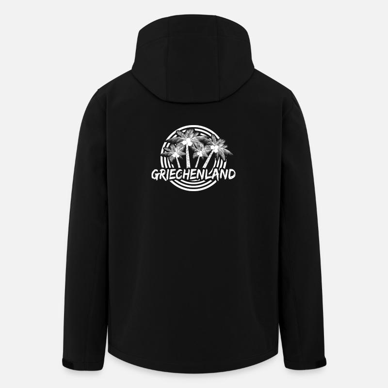 La Grèce en vacances - Veste softshell homme en polyester recyclé Stanley/Stella - noir