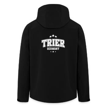 Trier Deutschland Emblem - Recycelte Männer Softshell-Jacke von Stanley/Stella - Schwarz - Hinten - AI Model Male 185 light (185cm)