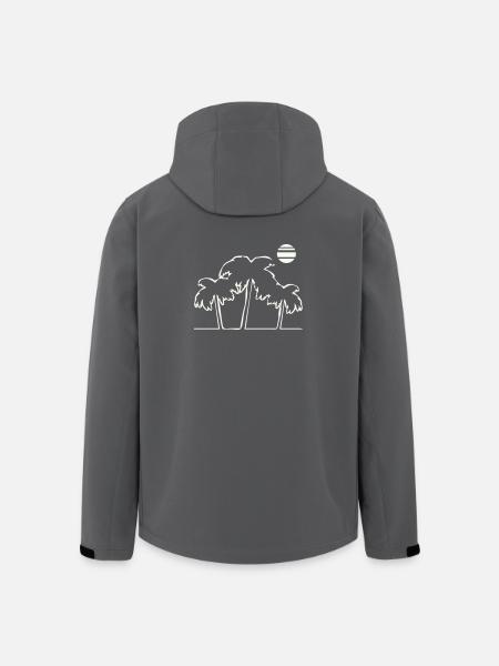 Tropical palm trees in sunset - Men’s Recycled Softshell Jacket by Stanley/Stella - black