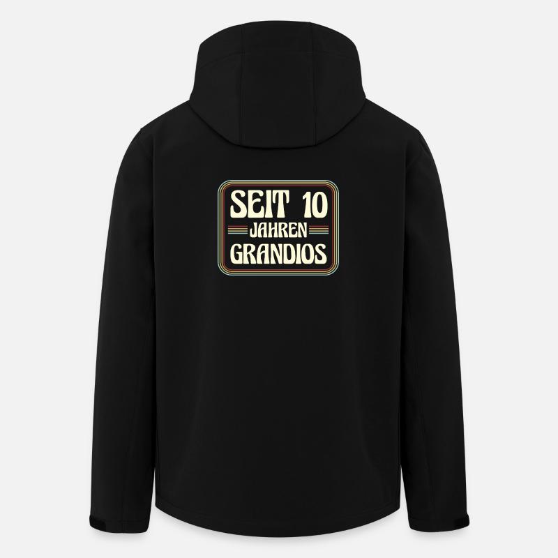 10 ans Anniversaire 10 - Veste softshell homme en polyester recyclé Stanley/Stella - noir