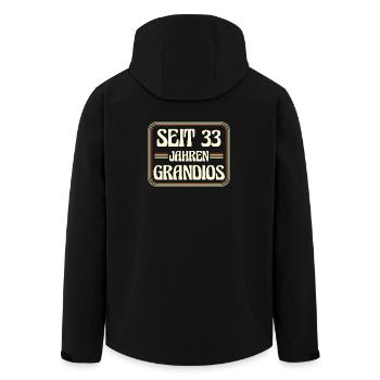 33 Jahre alt Geburtstag 33. Geburtstag - Recycelte Männer Softshell-Jacke von Stanley/Stella - Schwarz - Hinten - AI Model Male 185 light (185cm)