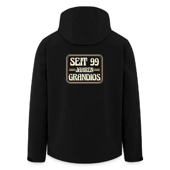 99 Jahre alt Geburtstag 99. Geburtstag - Recycelte Männer Softshell-Jacke von Stanley/Stella - Schwarz - Hinten - AI Model Male 185 light (185cm)