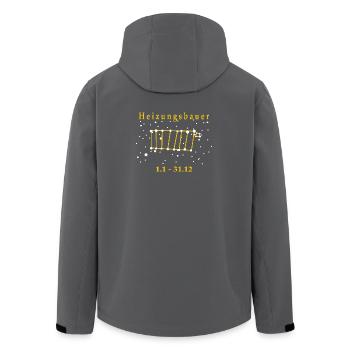 Plumber Plumber Heating Engineer Zodiac Sign - Men’s Recycled Softshell Jacket by Stanley/Stella - black - Back - AI Model Male 185 light (185cm)