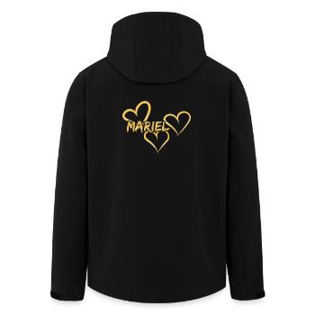 Gift for Mariel - Men’s Recycled Softshell Jacket by Stanley/Stella - black - Back - AI Model Male 185 light (185cm)