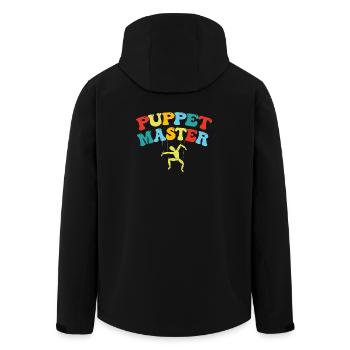 Puppet Master Swing Art - Men’s Recycled Softshell Jacket by Stanley/Stella - black - Back - AI Model Male 185 light (185cm)