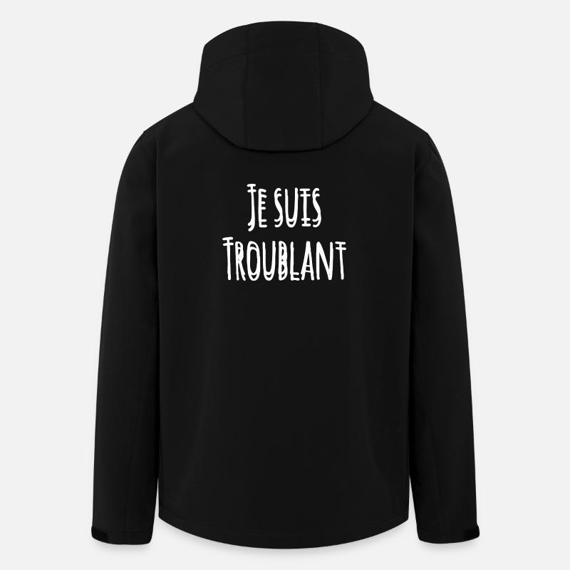 JE SUIS TROUBLANT ! - Veste softshell homme en polyester recyclé Stanley/Stella - noir