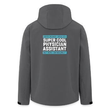 Physician Assistant Nursing MFA PA - Men’s Recycled Softshell Jacket by Stanley/Stella - anthracite - Back - AI Model Male 185 light (185cm)