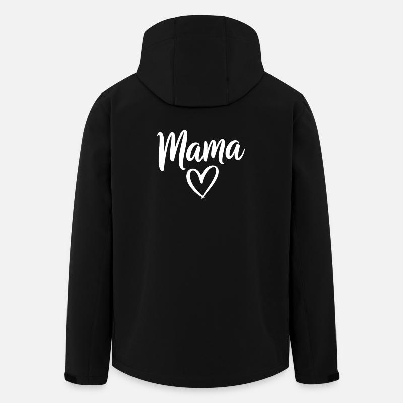 Mama-Liebe-Skript mit Herzmotiv - Recycelte Männer Softshell-Jacke von Stanley/Stella - Schwarz