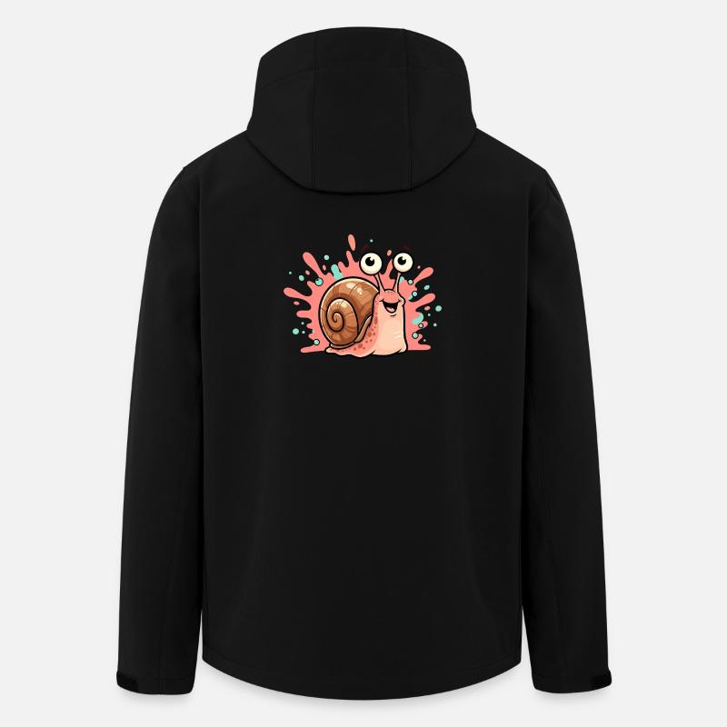 Design joyeux de l’escargot - Veste softshell homme en polyester recyclé Stanley/Stella - noir