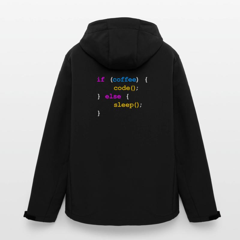 No Coffee No Code Programmer Computer Scientist Men’s Recycled Softshell Jacket by Stanley/Stella