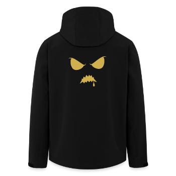 Des yeux en colère tombent de la bouche - Veste softshell homme en polyester recyclé Stanley/Stella - noir - Dos - AI Model Male 185 light (185cm)