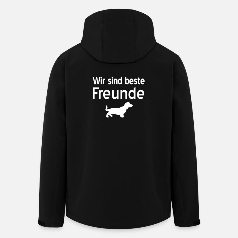 Dackel - Recycelte Männer Softshell-Jacke von Stanley/Stella - Schwarz