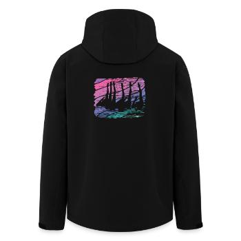 Artistic Swim Team Synchronschwimmen - Recycelte Männer Softshell-Jacke von Stanley/Stella - Schwarz - Hinten - AI Model Male 185 light (185cm)