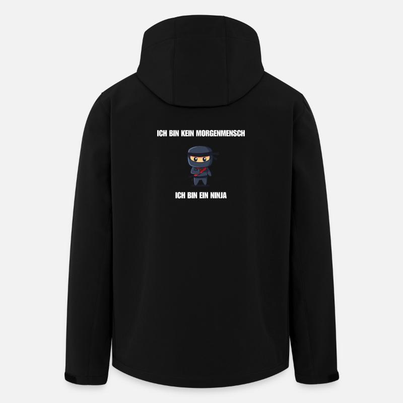 Ich bin kein Morgenmensch - Ich bin ein Ninja - Recycelte Männer Softshell-Jacke von Stanley/Stella - Schwarz