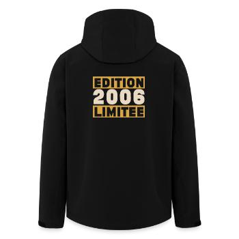 2006 20 ans Anniversaire Vintage Cadeau - Veste softshell homme en polyester recyclé Stanley/Stella - noir - Dos - AI Model Male 185 light (185cm)