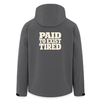 Ausgebrannter Millennial, Müder Erwachsener, - Recycelte Männer Softshell-Jacke von Stanley/Stella - Anthrazit - Hinten - AI Model Male 185 light (185cm)