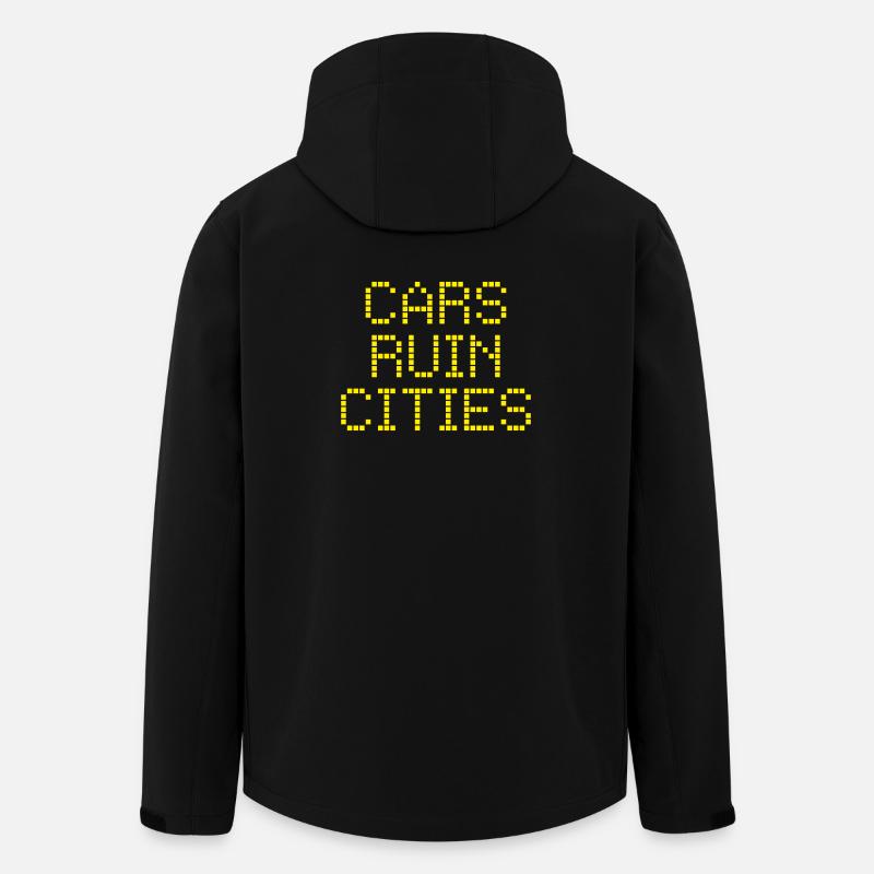 cars-ruin-cities - Recycelte Männer Softshell-Jacke von Stanley/Stella - Schwarz