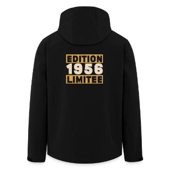 1956 70 ans Anniversaire Vintage Cadeau - Veste softshell homme en polyester recyclé Stanley/Stella - noir - Dos - AI Model Male 185 light (185cm)