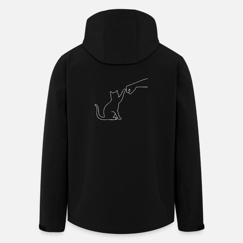 Patte de chat drôle - Veste softshell homme en polyester recyclé Stanley/Stella - noir