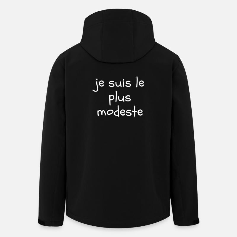 Je suis le plus modeste - Veste softshell homme en polyester recyclé Stanley/Stella - noir