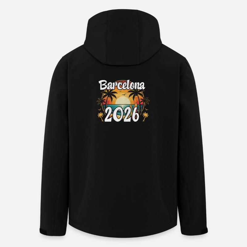Barcelone 2026 - Veste softshell homme en polyester recyclé Stanley/Stella - noir