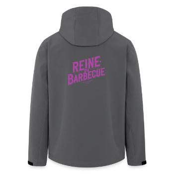Reine du Barbecue Retro Violet - Veste softshell homme en polyester recyclé Stanley/Stella - noir - Dos - AI Model Male 185 light (185cm)