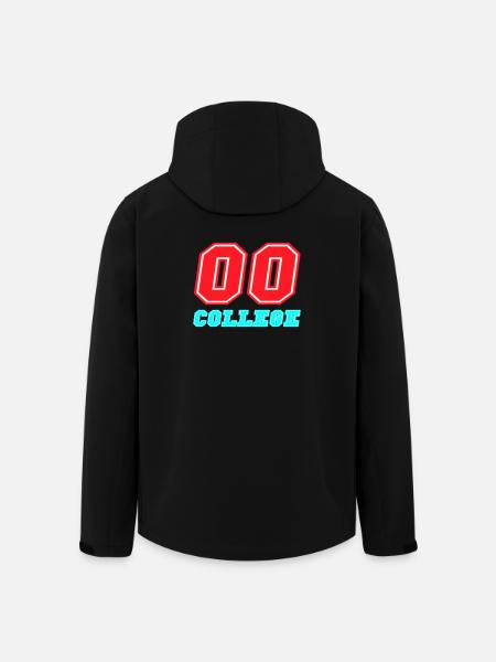 00 College Neon Emblem - Men’s Recycled Softshell Jacket by Stanley/Stella - black