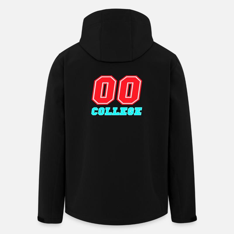 00 College Neon Emblem - Men’s Recycled Softshell Jacket by Stanley/Stella - black