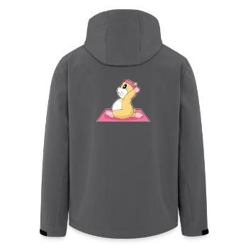 Gymnastique de fitness yoga hamster - Veste softshell homme en polyester recyclé Stanley/Stella - charbon - Dos - AI Model Male 185 light (185cm)