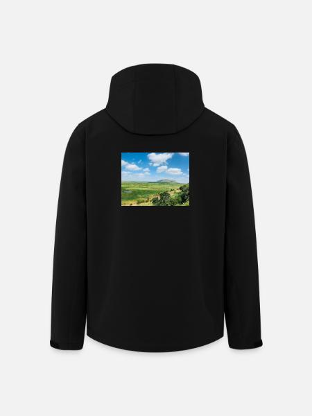 Steppe landscape with a lake - Men’s Recycled Softshell Jacket by Stanley/Stella - black